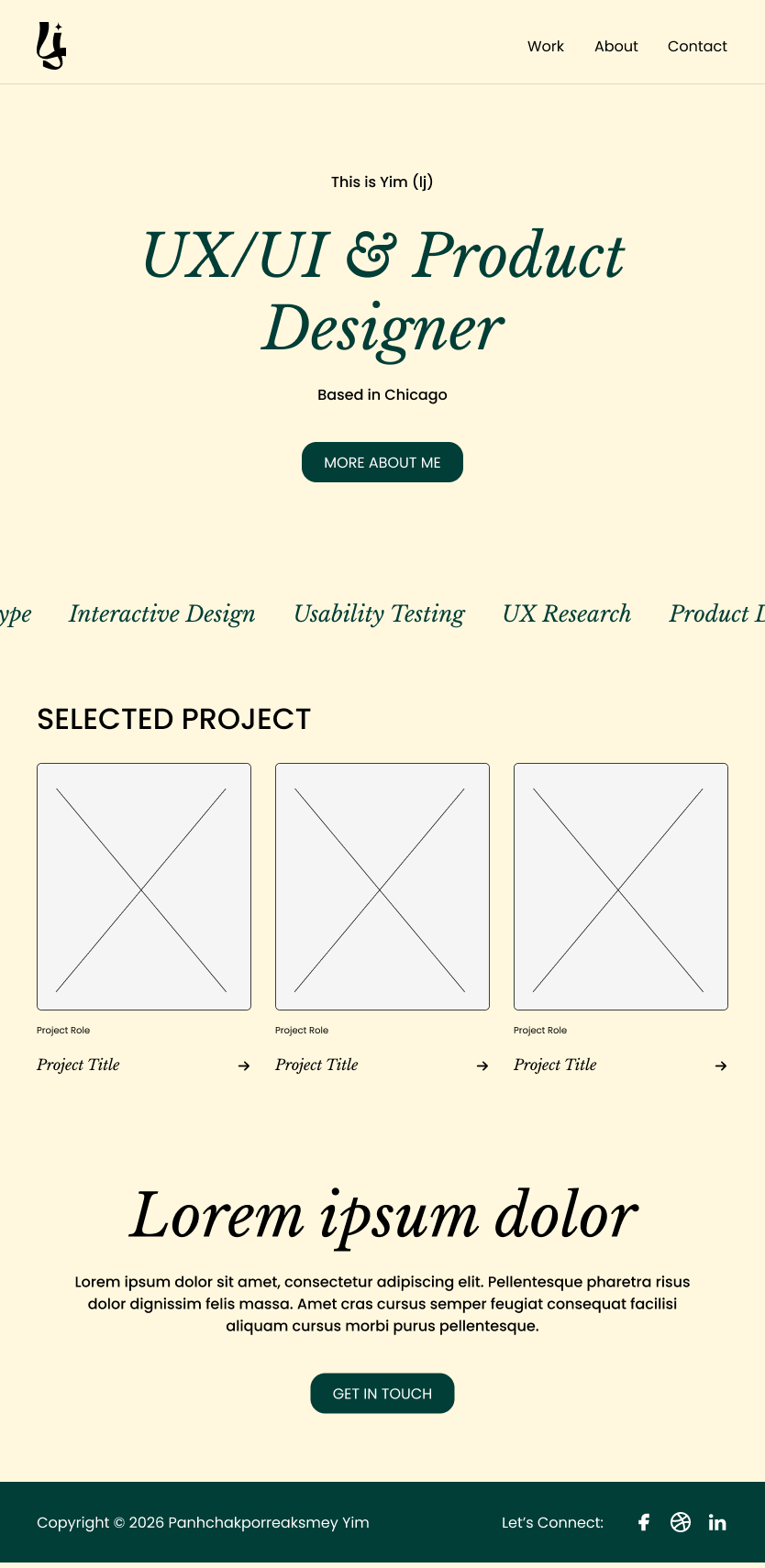 Homepage Tablet Design